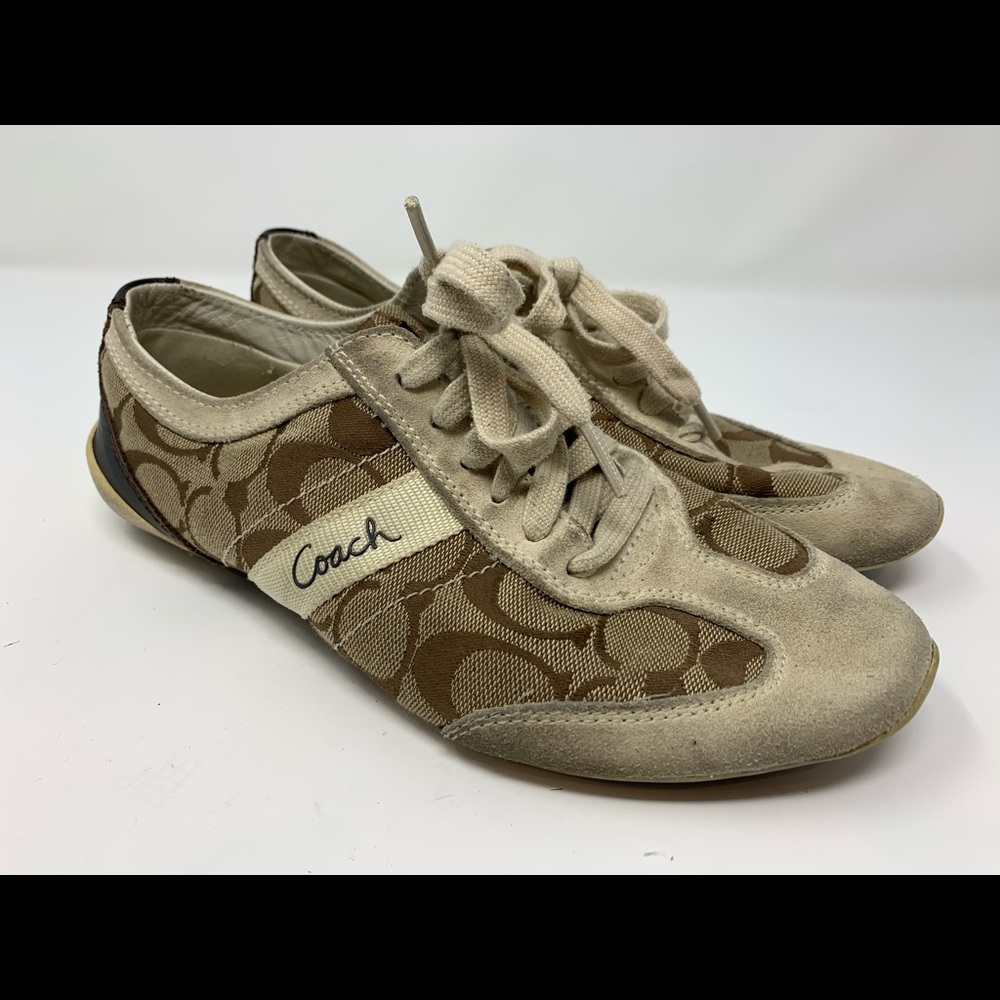 Coach 7.5 M Signature Shoes Baylee Suede Sneaker
